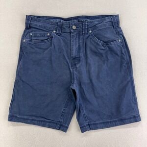 prAna Zion Shorts Mens 34x9 Blue 5-Pocket‎ Flex Canvas Hiking Camp Casual